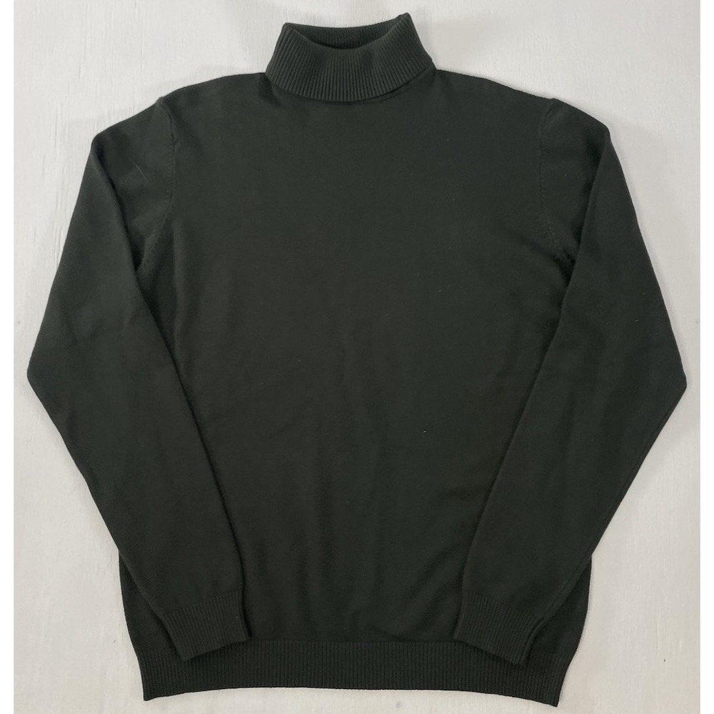 X-Ray Jeans Men's Turtleneck Pull Over Sweater Long Sleeve Green Size L Slim Fit
